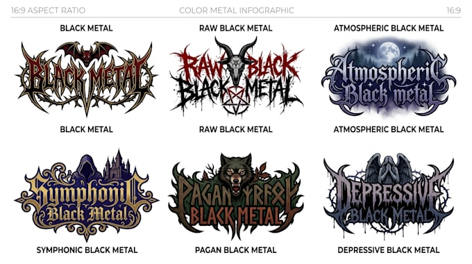 design atmospheric black, post black and blackgaze logo