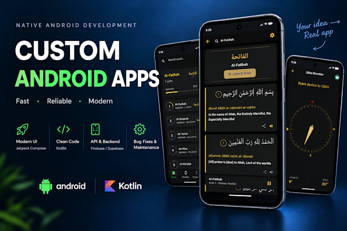 develop a custom android app or convert website to app
