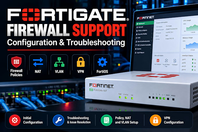 configure and troubleshoot fortinet fortigate firewall