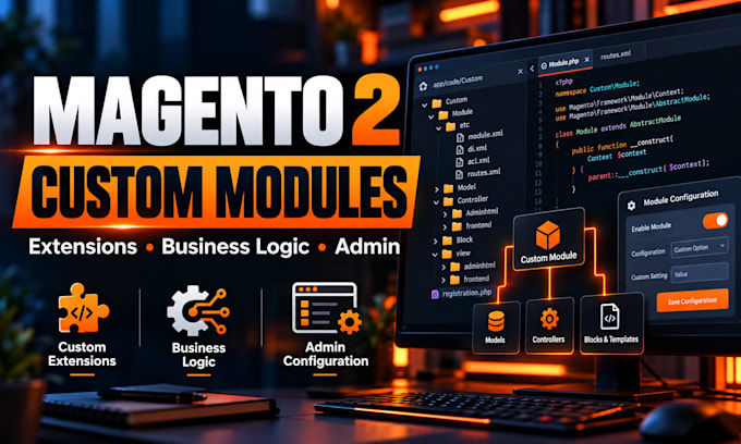 develop a custom magento 2 extension or module