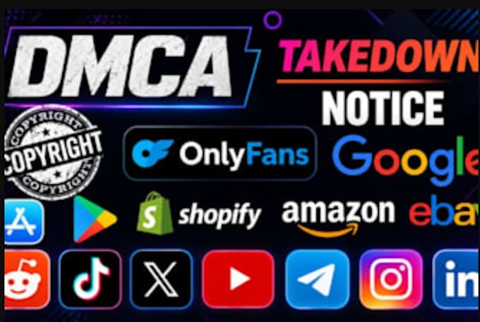 takedown delete remove instagram, facebook, tiktok, youtube, google by dmca