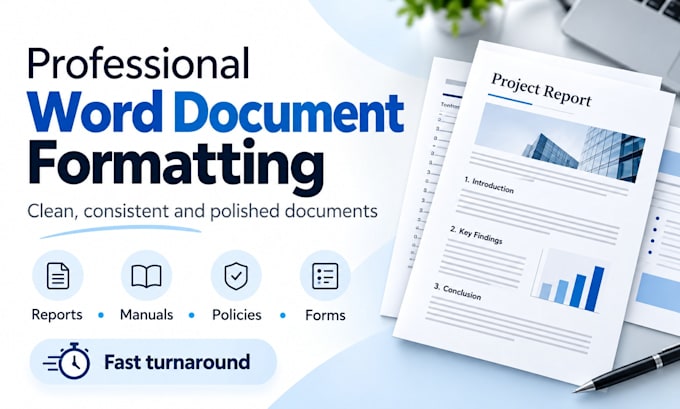 professionally format and clean up your word document