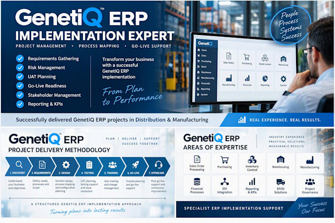 manage erp implementation projects for genetiq erp