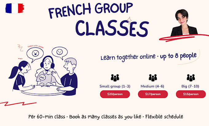 teach online french group classes