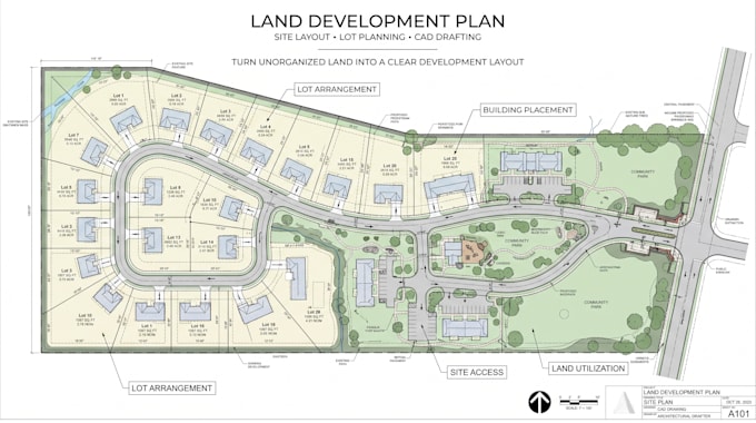 prepare a professional land development plan and site layout