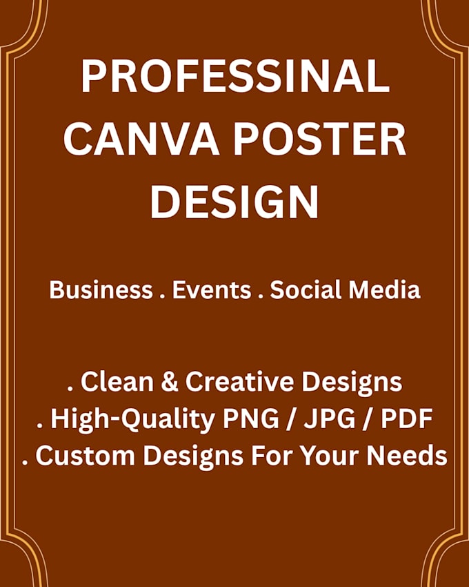 design professional social media poster in canva