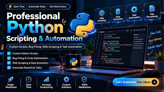 write python scripts, fix bugs, and automate tasks