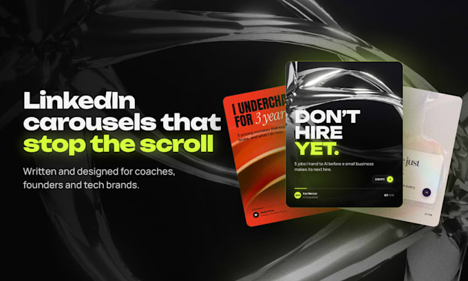 write and design linkedin carousels that stop the scroll