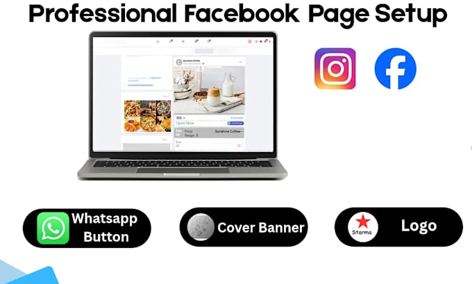 create and set up fb page and instagram business profile