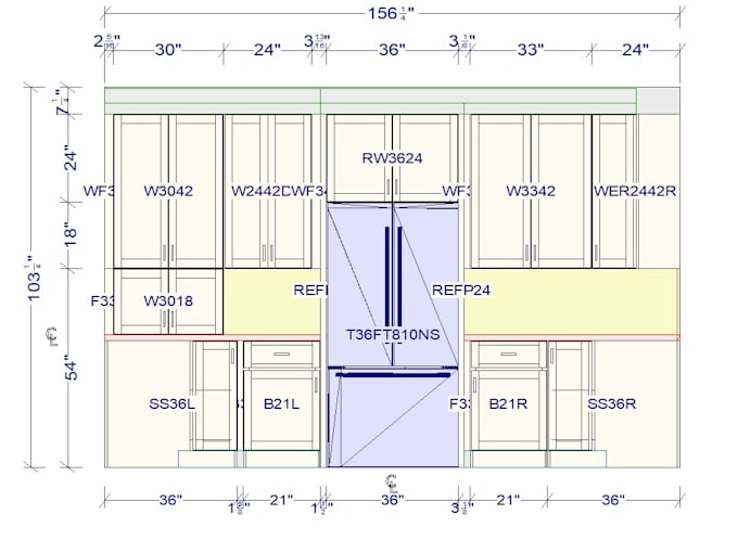 create kitchen floor plans, cabinet elevations and permit drawings in autocad
