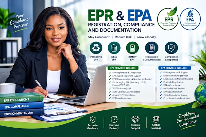 provide epr and epa registration, compliance and documentation
