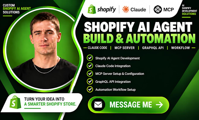 build shopify ai agent claude code mcp server graphql api automation workflow