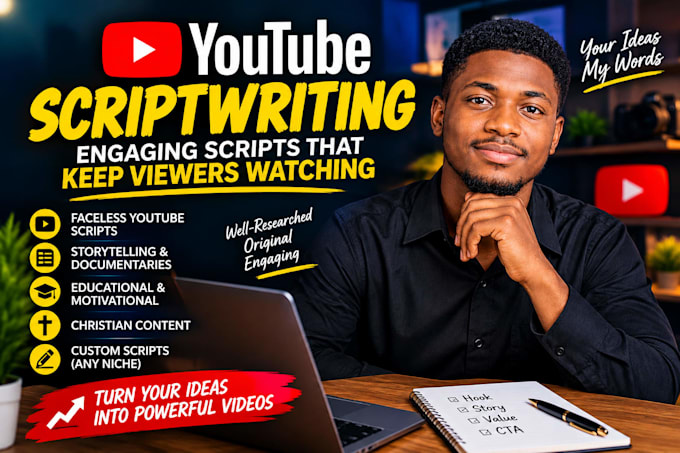 write engaging youtube scripts for faceless channels