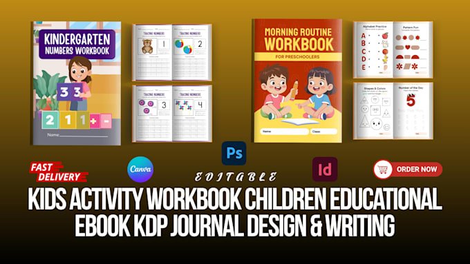 write design kids activity workbook children educational ebook KDP journal