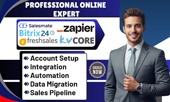 freshsales salesmate crm automation bitrix24 kvcore workflow zapier integration