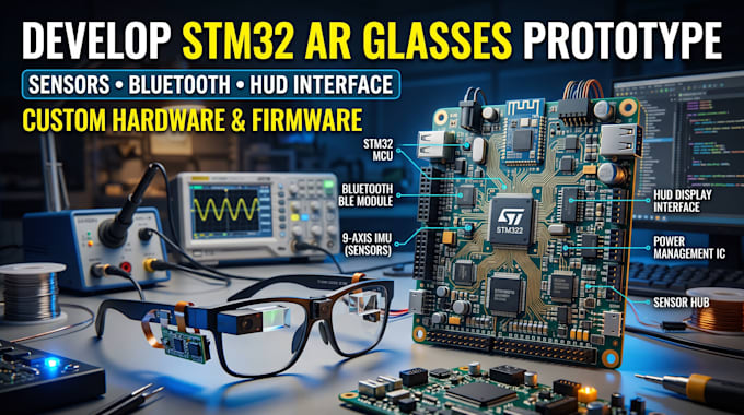 develop stm32 ar glasses prototype with sensors bluetooth and hud interface