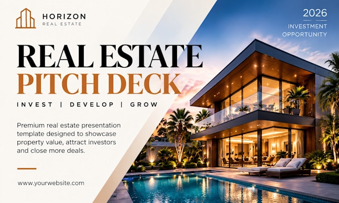 design real estate powerpoint property pitch deck editable presentation template