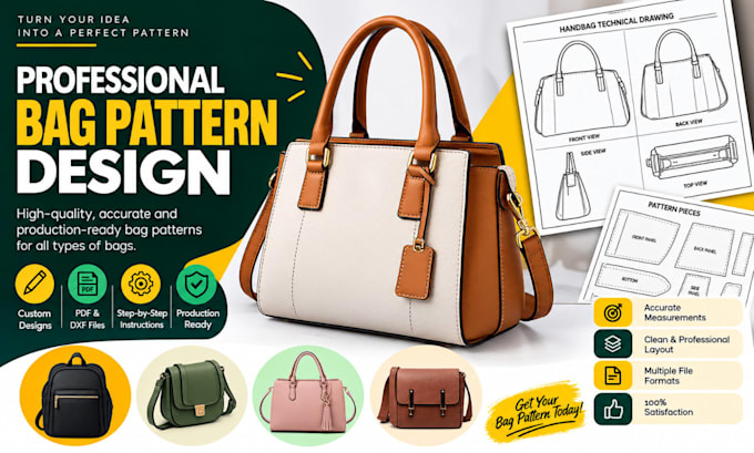 do technical bag patterns, grading and pattern making
