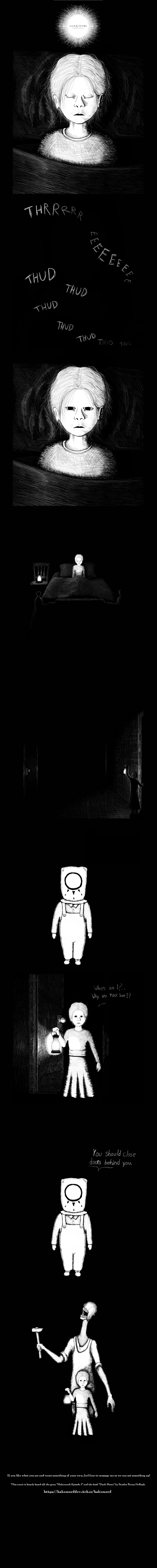 illustrate a panel for horror comics or art