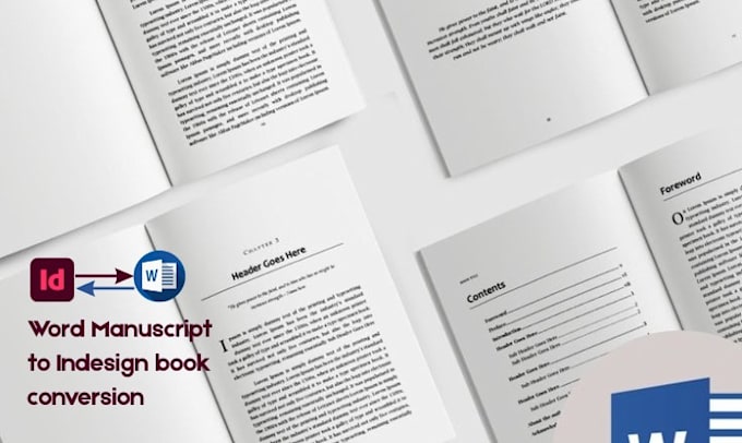 do word manuscript typesetting, manuscript to indesign book conversion