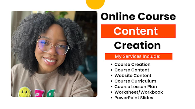 write online course content, curriculum and lesson plan