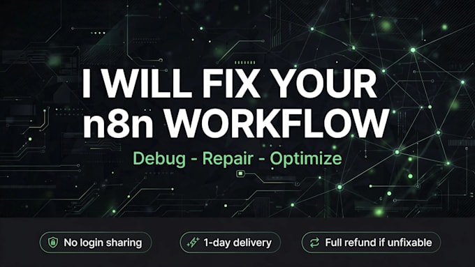 fix, debug and optimize your n8n workflow automation