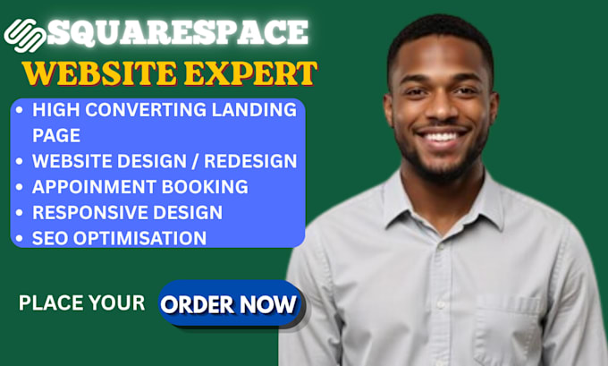 design a squarespace website, redesign squarespace website and landing page