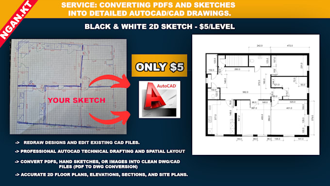 do expert 2d drafting and professional autocad drawing