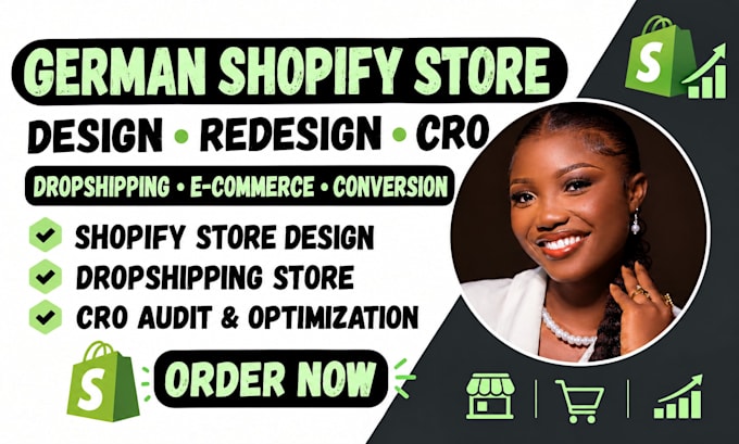 design redesign german shopify store dropshipping store shopify cro audit