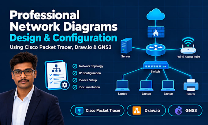 do cisco packet tracer projects and network diagram drawings