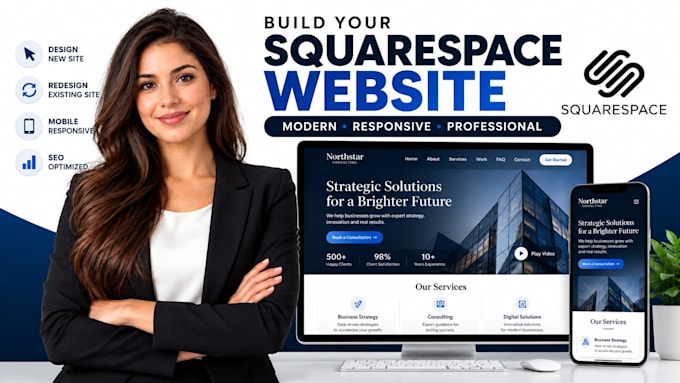 build squarespace website design, squarespace website redesign, squarespace web