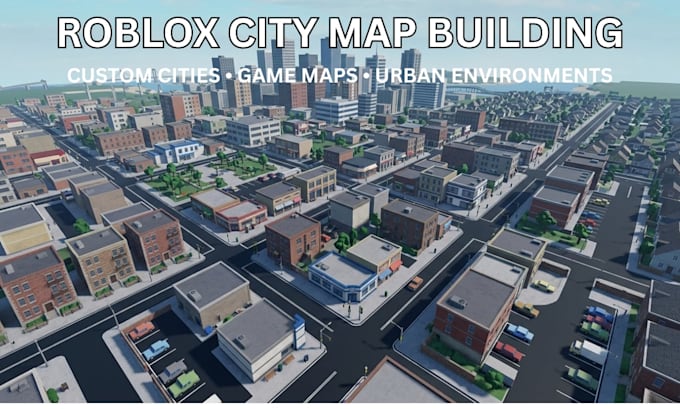 build custom roblox city map, game map and environment in roblox studio