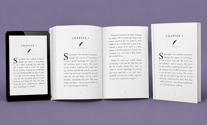 do kindle book formatting, paperback formatting, book interior and layout design