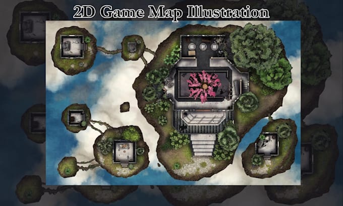 draw dnd battle maps, ttrpg maps, fantasy maps and 2d game map environments