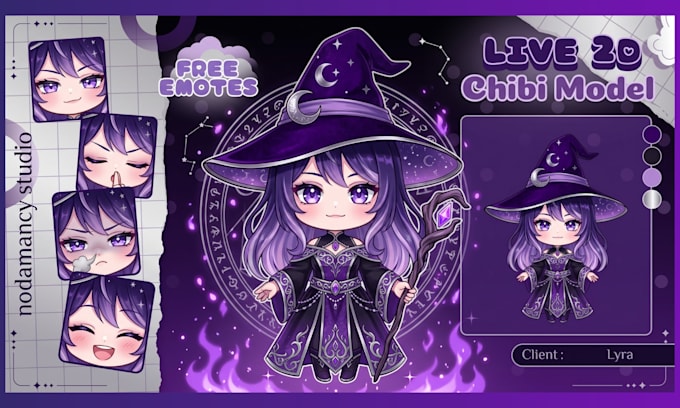 Create cute chibi vtuber model and live2d rig for vtube studio by ...