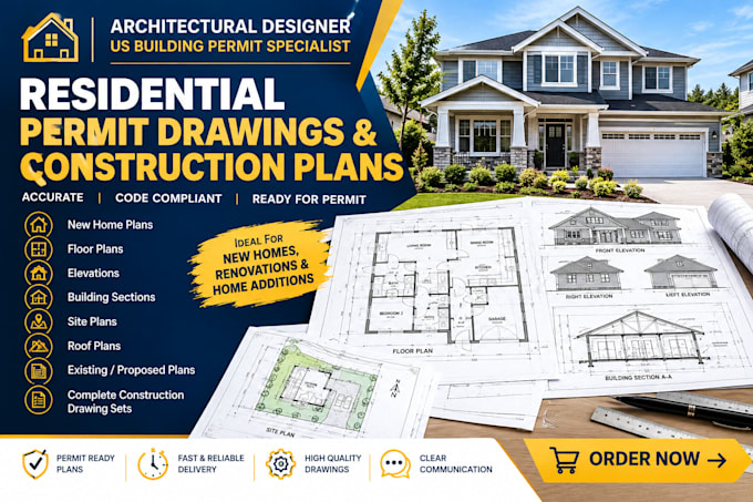 create residential permit drawings and construction plans