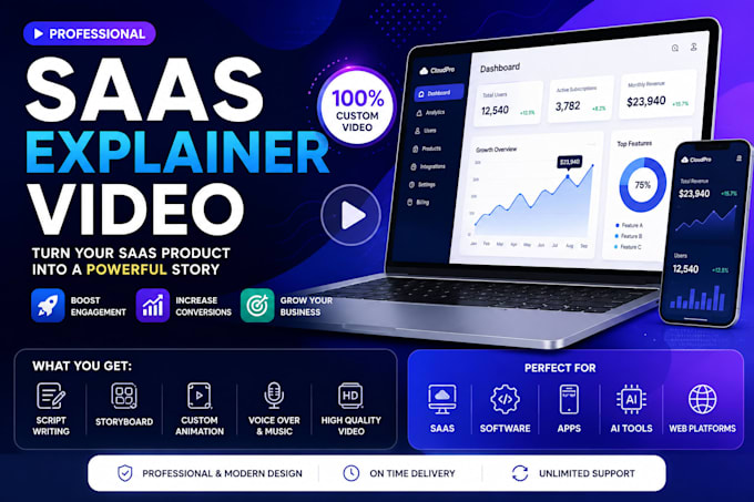 create a saas explainer video or product demo