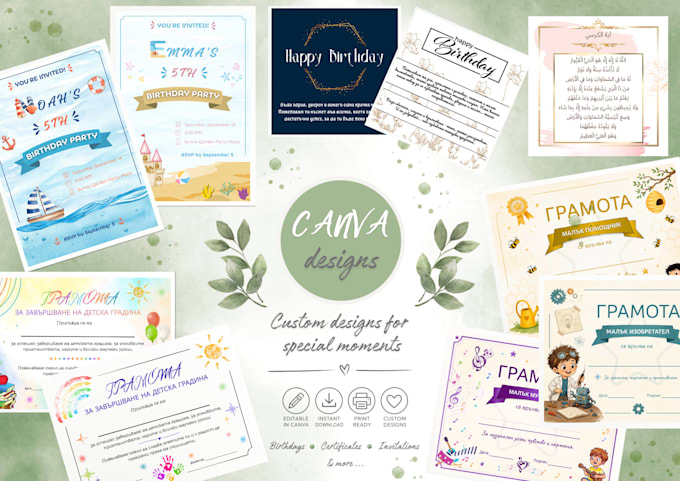 create custom canva designs for your business or personal needs