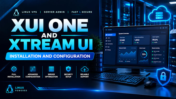 install and configure xui one and xtream UI server