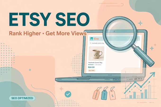do etsy listing SEO optimization with keywords titles and tag