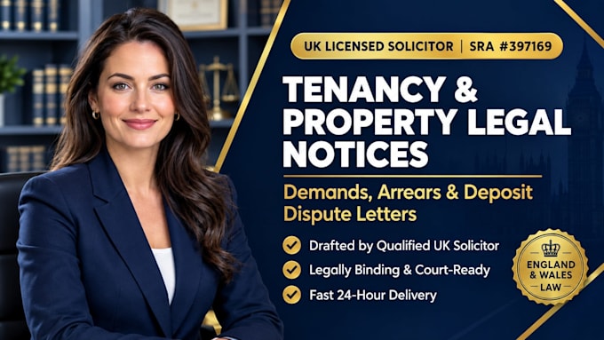 draft a section 8 rent arrears notice as a UK solicitor
