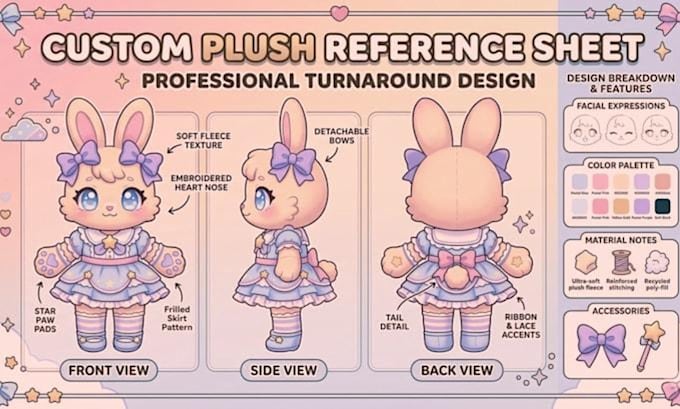 design a cartoon custom plushie character