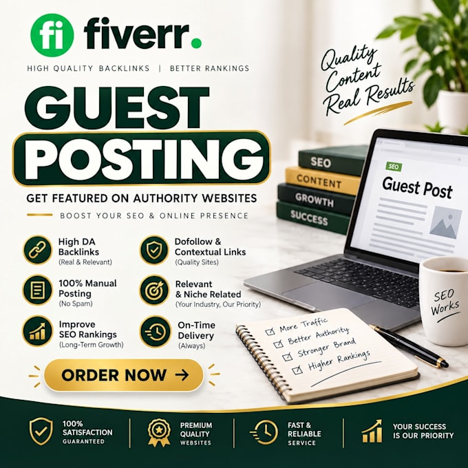 publish guest posts on high authority websites