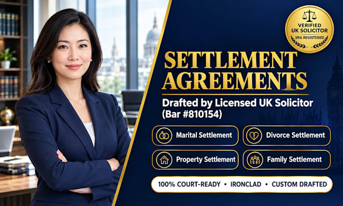 draft a professional court ready divorce settlement agreement