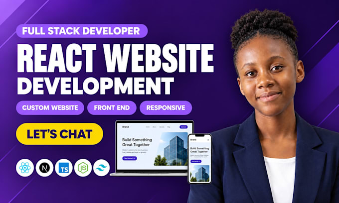 do custom react website development full stack developer front end developer