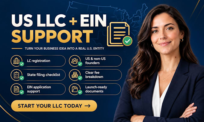 do US llc registration, formation and ein support