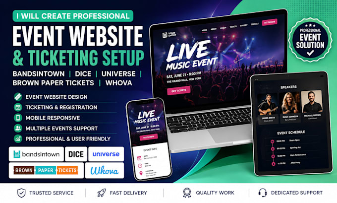 create bandsintown dice universe  brown paper tickets whova event website