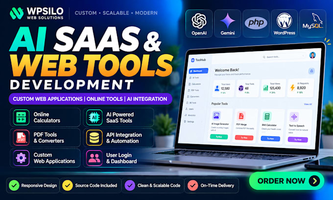 build custom ai saas tools and web applications