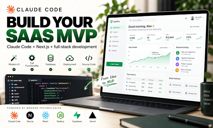 build your saas mvp with claude code and next js supabase