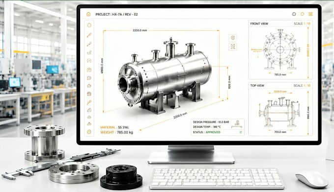 design custom industrial process vessels for fabrication